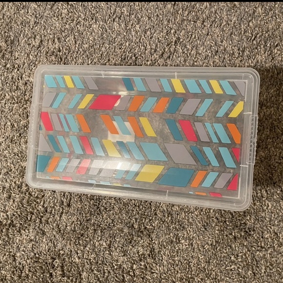 RE “Room Essentials” by Target Bin with Fitted Top and Tumbler / Plastic Glass - Picture 3 of 13